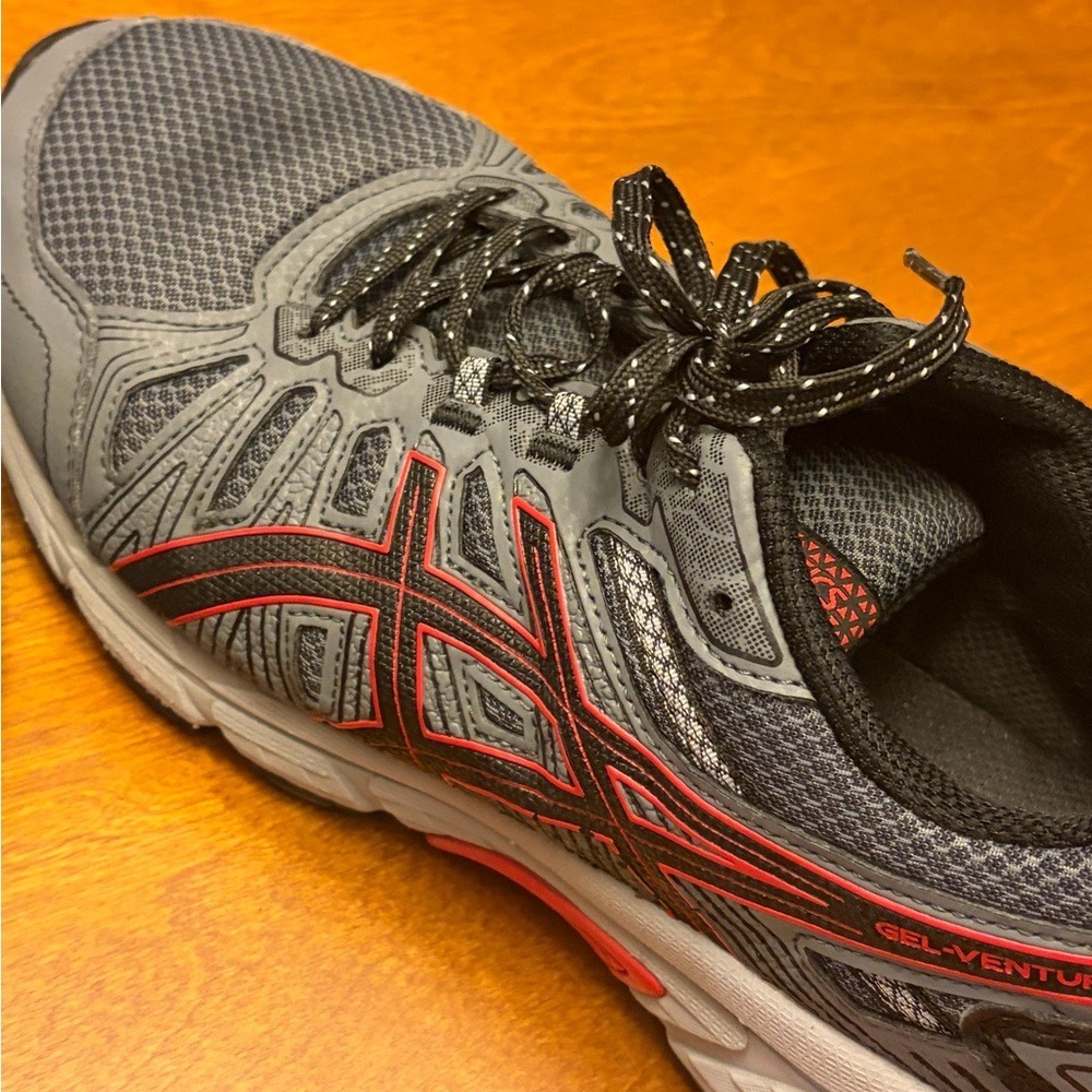 Asics Gel-Venture 7 Mens Trail Running Shoes Grey Red 1011A561 Extra Wide 11.5